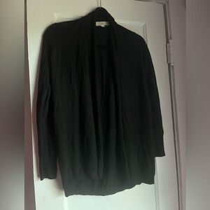 LOFT Black Open Front Cardigan Size XSP